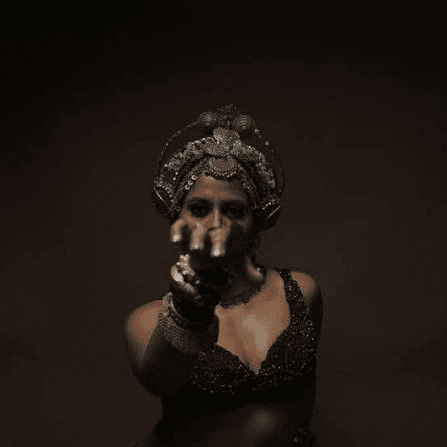 Nivetha Shree, in performance costume